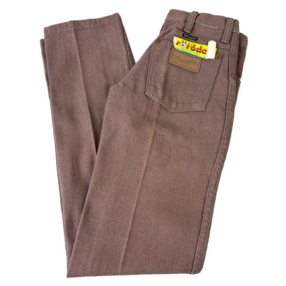 VTG Wrangler 25x30 (Actual 25x31) Pro Rodeo Student 13MWZS0 Brown Jeans USA NWT